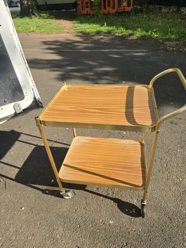 Metal tea drinks trolley with - tea,