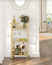 3-Tier Drinks Trolley, Gold