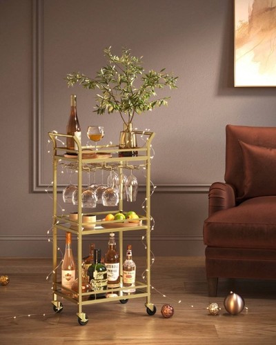 Tier drinks trolley gold - drinks,