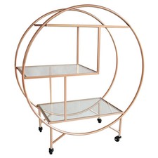 3 Tier Rose Gold Bar Cart