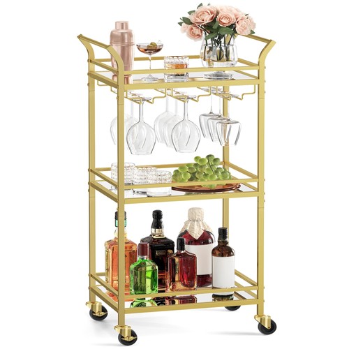 Tier drinks trolley - drinks, gold