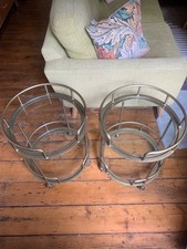 2 Tier Gold Circular Metal and