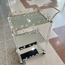 Gold Crystal Bar Cart 3 Tier