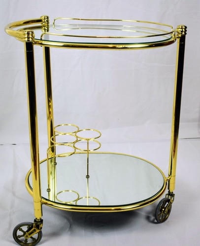 French bar cart - with, glass